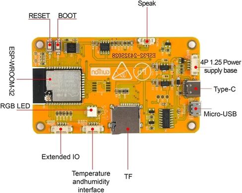 ESP32-2432S028R 2.8 Inch TFT LCD Display Module with Resistive Touch Screen, 240x320 Resolution ILI9341 Driver, WiFi Bluetooth ESP32 Dual Core Development Board Compatible with Arduino IDE in Saudi Arabia