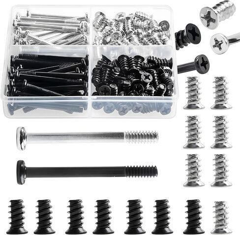 Case Fan Long Short Screws 160Pcs Long and Short Screw (#6-32x32mm, M5x10mm) PC Computer Chassis Fan Components Radiator Fan Cooling Fan Mount Screws Set Black and Silver in Saudi Arabia
