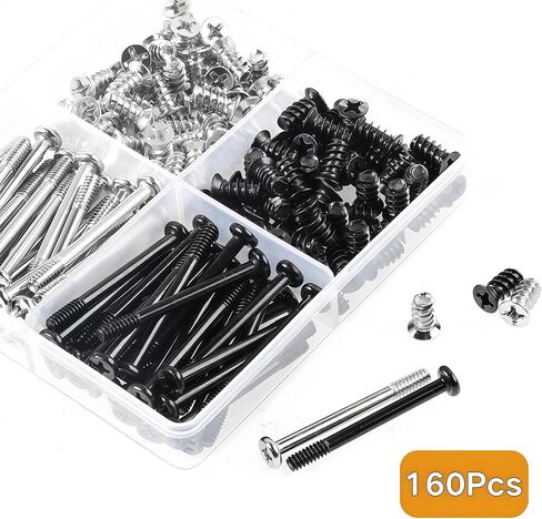 Case Fan Long Short Screws 160Pcs Long and Short Screw (#6-32x32mm, M5x10mm) PC Computer Chassis Fan Components Radiator Fan Cooling Fan Mount Screws Set Black and Silver in Saudi Arabia