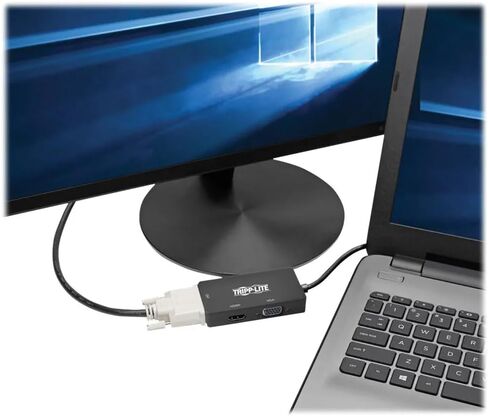 TRIPP LITE P136-06N-HDV4K6 DisplayPort 1.2 إلى HDMI 4K30Hz/DVI VGA 1080P محول 6in كبل HDCP 2.2 PLUCT & PLAY PC MAC MOUNTIR in Kuwait