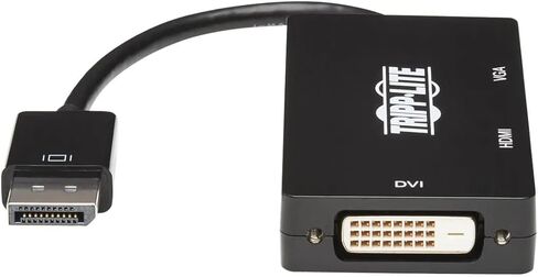 TRIPP LITE P136-06N-HDV4K6 DisplayPort 1.2 إلى HDMI 4K30Hz/DVI VGA 1080P محول 6in كبل HDCP 2.2 PLUCT & PLAY PC MAC MOUNTIR in Kuwait