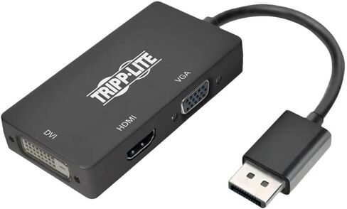 TRIPP LITE P136-06N-HDV4K6 DisplayPort 1.2 إلى HDMI 4K30Hz/DVI VGA 1080P محول 6in كبل HDCP 2.2 PLUCT & PLAY PC MAC MOUNTIR in Kuwait