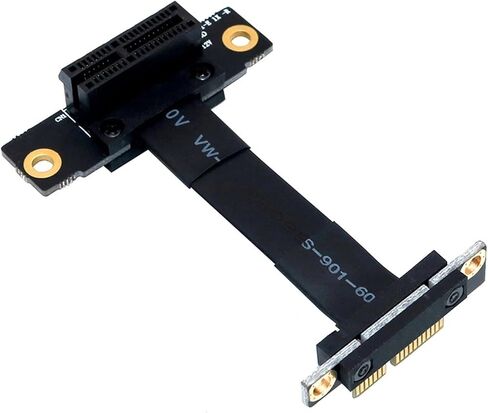 X1 Riser Cable 90 درجة الزاوية اليمنى PCIE 3.0 x1 إلى X1 تمديد كابل 8GBPS 1x بطاقة RISER RIBBON in Kuwait