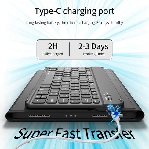 حالة لوحة المفاتيح لـ iPad 11 بوصة (A16) 11/10.9 بوصة من الجيل العاشر 2025/2022 مع حامل قلم رصاص ، 7 ألوان إضاءة خلفية قابلة للفصل غطاء مفتاح Bluetooth اللاسلكي المغنطيسي ، والأخضر الداكن in Kuwait