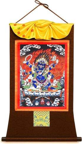 Mudra Crafts White Tara Thangka Wall Hanging Thanka Painting - Handmade Tibetan Thangka Painting - Tibetan Tangka for Meditation Yoga Buddhist Decor in Kuwait