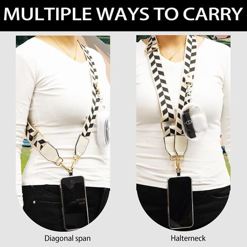 Phone Strap with Zippered Pouch, Waterproof Nylon CutePhone Lanyard Crossbody Wrist Strap, Suitable for Mobile Phone Wallet in Saudi Arabia