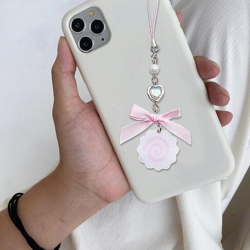 Phone Charm, Cute Japanese Style Phone Charm Fish Cake Heart Bead Bag Pendant Keyring Keychain Perfect for Camera Phones and Key in Saudi Arabia
