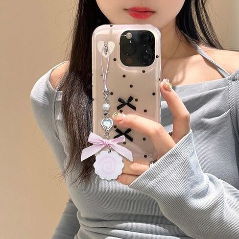 Phone Charm, Cute Japanese Style Phone Charm Fish Cake Heart Bead Bag Pendant Keyring Keychain Perfect for Camera Phones and Key in Saudi Arabia