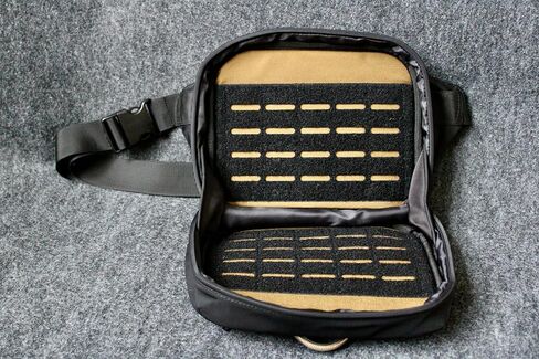 GRAB Bag Gunslinger, Rapid Deployment, Tacital Bag, Fanny Pack for Handgun, No Zipper Magnet Bag, Concealed Carry Bag Men and Women, Loop Molle, EDC, CCW, Jet Black Bag in Saudi Arabia