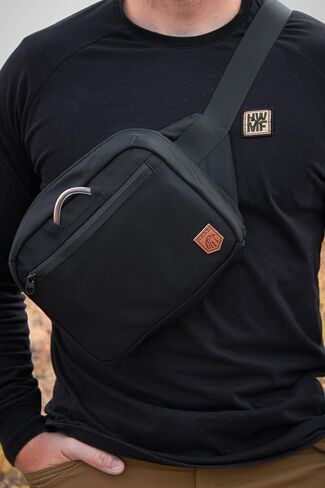 GRAB Bag Gunslinger, Rapid Deployment, Tacital Bag, Fanny Pack for Handgun, No Zipper Magnet Bag, Concealed Carry Bag Men and Women, Loop Molle, EDC, CCW, Jet Black Bag in Saudi Arabia