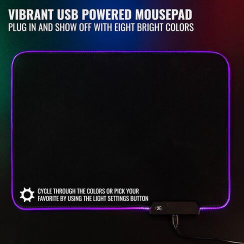 Ritz Gear RGB Accessories Kit | 4-in-1 قوس قزح LED Backlit Bundle Combo مع لوحة مفاتيح الوسائط المتعددة ، الماوس البصري ، وسادة الماوس وسماعات الرأس مع محول | لنظام التشغيل Windows 7+ سطح المكتب ، الكمبيوتر المحمول ، Xbox & PS4 in Saudi Arabia