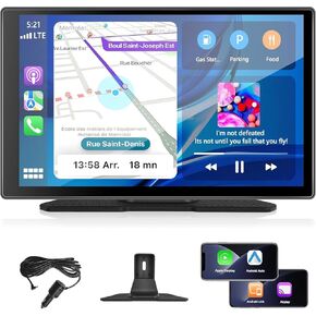 شاشة Apple Carplay Apple Android المحمولة للسيارة ، وراديو سيارة شاش 9 بوصة مع Bluetooth ، والتحكم الصوتي ، و Car Paly لجميع المركبات in Kuwait
