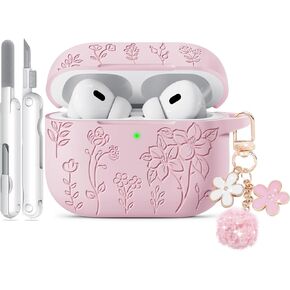 لحالة AirPods Pro 2 ، تغطية Airpod Pro الناعمة من السيليكون Pro مع مجموعة مفاتيح وتنظيف مجموعة متوافقة مع AirPods Pro 2nd/1st للنساء Girly ، مضاد للقرص in Kuwait