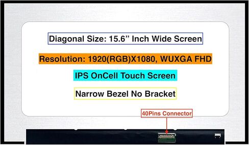 EM EMAJOR TECH New Screen Replacement for HP N43571-001 1920X1080 FHD OnCell Touch LCD LED Display with Set of Tape and Tools in Saudi Arabia