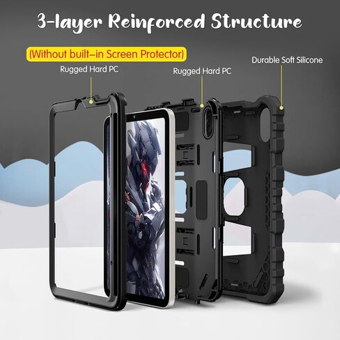 Fintie Case for iPad Mini 7 (A17 Pro ، الجيل السابع) 2024 / iPad Mini 6 (6th Gen) 8.3 بوصة ، قضية وقائية قوية للعزلة مع Kickstand for Kids (Purple) in Saudi Arabia