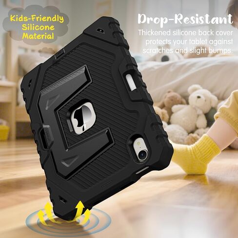 Fintie Case for iPad Mini 7 (A17 Pro ، الجيل السابع) 2024 / iPad Mini 6 (6th Gen) 8.3 بوصة ، قضية وقائية قوية للعزلة مع Kickstand for Kids (Purple) in Saudi Arabia