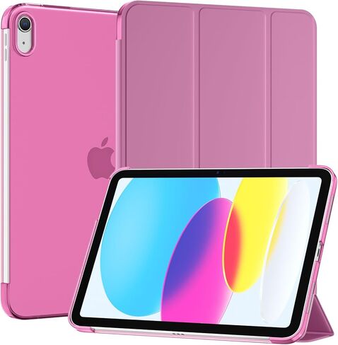 SUPFINE for iPad (A16) 11th Generation Case 11 inch 2025 & iPad 10th Generation Case 10.9 inch 2022, Slim Stand Hard PC Translucent Back Shell Cover (Support Touch ID, Auto Wake/Sleep), Black in Kuwait