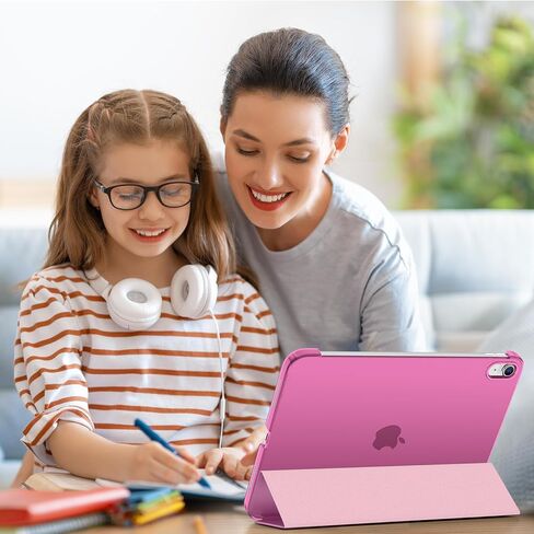 SUPFINE for iPad (A16) 11th Generation Case 11 inch 2025 & iPad 10th Generation Case 10.9 inch 2022, Slim Stand Hard PC Translucent Back Shell Cover (Support Touch ID, Auto Wake/Sleep), Black in Kuwait