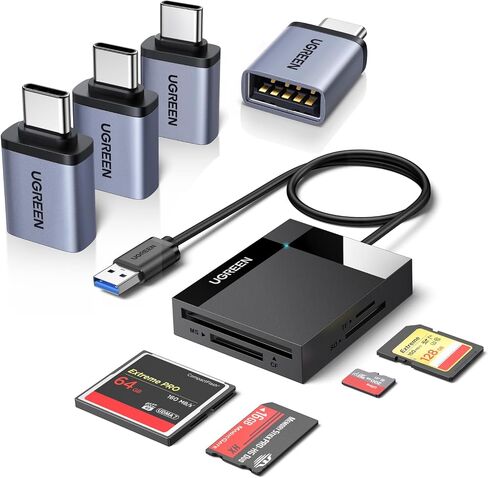 UGREEN USB C to USB Adapter 4 Pack +USB A SD Card Reader in Saudi Arabia