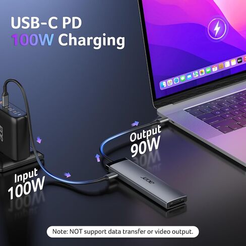 Acer 8 in 1 USB C Hub 10Gbps, USBC to HDMI Adapter 4K@60Hz, 2×USB-C 3.2, 2×USB A 3.0 Data Transfer, 100W PD Port Type C Multiport Splitter with SD/TF Card Reader, for Laptop, PC, Desktop, iPad Pro in Saudi Arabia