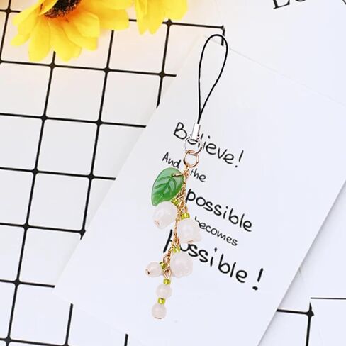 1PCS Aesthetic Cell Phone Charms, Cute Phone Charms Accessories, Lily of The Valley Phone Charms for Phone Keychain Airpods Camera Pendants Bag Decor in Saudi Arabia