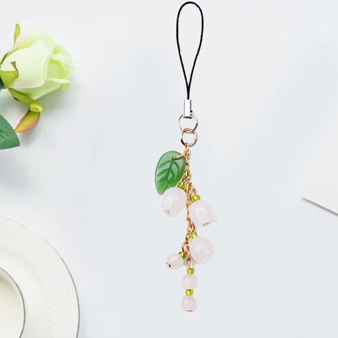1PCS Aesthetic Cell Phone Charms, Cute Phone Charms Accessories, Lily of The Valley Phone Charms for Phone Keychain Airpods Camera Pendants Bag Decor in Saudi Arabia