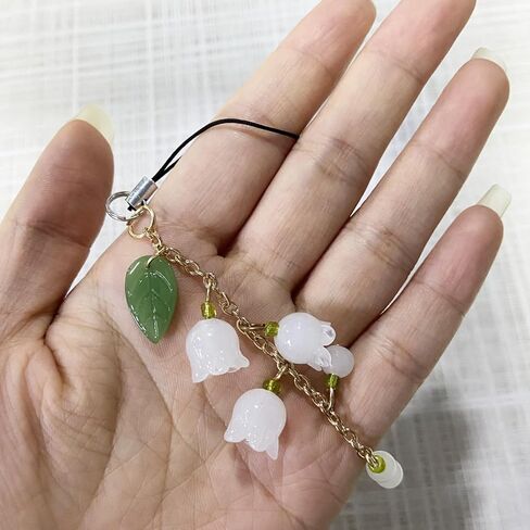 1PCS Aesthetic Cell Phone Charms, Cute Phone Charms Accessories, Lily of The Valley Phone Charms for Phone Keychain Airpods Camera Pendants Bag Decor in Saudi Arabia