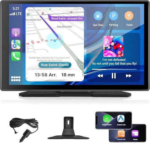 شاشة Apple Carplay Apple Android المحمولة للسيارة ، وراديو سيارة شاش 9 بوصة مع Bluetooth ، والتحكم الصوتي ، و Car Paly لجميع المركبات in Kuwait