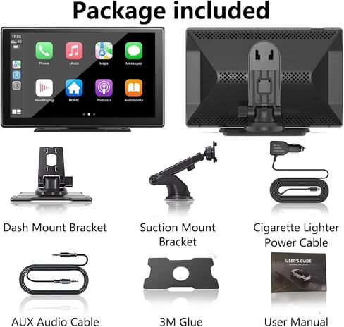 شاشة Apple Carplay Apple Android المحمولة للسيارة ، وراديو سيارة شاش 9 بوصة مع Bluetooth ، والتحكم الصوتي ، و Car Paly لجميع المركبات in Kuwait