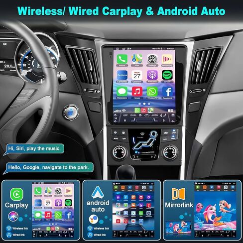 Android 13 Car Radio for Hyundai Sonata 2010-2015 مع Carplay Wireless Android Auto ، 9.7 بوصة IPS شاشة تعمل بالسيارة مع GPS NAV/Bluetooth/FM AM/احتياط in Saudi Arabia