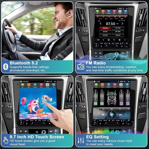 Android 13 Car Radio for Hyundai Sonata 2010-2015 مع Carplay Wireless Android Auto ، 9.7 بوصة IPS شاشة تعمل بالسيارة مع GPS NAV/Bluetooth/FM AM/احتياط in Saudi Arabia