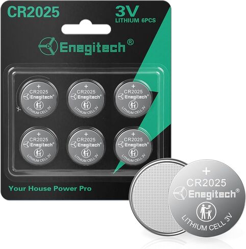 CR2025 زر بطاريات عملة الليثيوم 2025 3V استخدام بطارية الليثيوم في فوب المفاتيح ، ساعات اللياقة ، النظارات ثلاثية الأبعاد ، الآلات الحاسبة ، عناصر التحكم عن بُعد ، موازين حرارة (6 عبوات) in Saudi Arabia