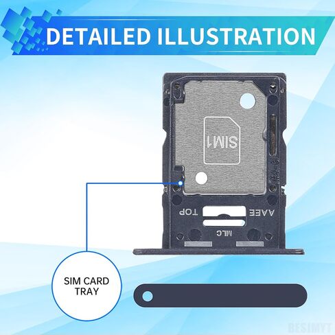 Sim Card Tray Replacement for Samsung Galaxy A15 5G (Single SIM Version) Brave Black Card Tray Slot Holder Bracket Adapter with Needle Ejector for A15 5G SM-A156U SM-A156U1 SM-A156U1 DS in Saudi Arabia