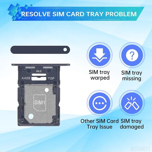 Sim Card Tray Replacement for Samsung Galaxy A15 5G (Single SIM Version) Brave Black Card Tray Slot Holder Bracket Adapter with Needle Ejector for A15 5G SM-A156U SM-A156U1 SM-A156U1 DS in Saudi Arabia