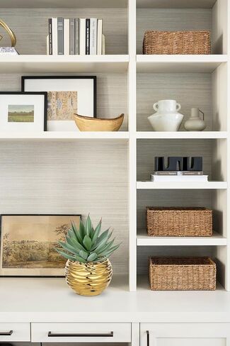 Briful Succulents Plant Artificial for Home Decor, Realistic Potted Fake Succulent Plant, Cute Aloe Succulent Faux Plant, Bookshelf Tabletop Decor, Morden Farmhouse Chic Bathroom Decorations in Kuwait