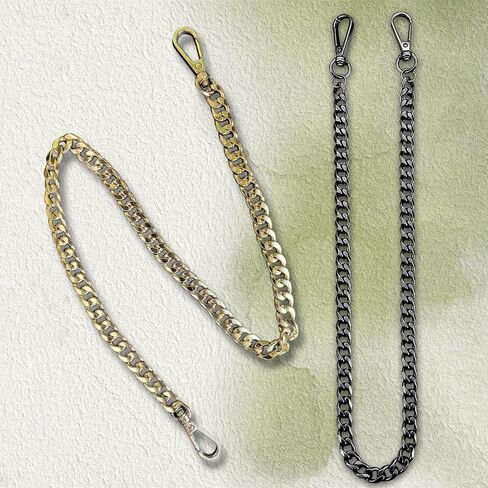 2 PCS Phone Lanyard Belt Belt Chain anti theft ballet chain for Men Women Metal Hip Hop Punk Jeans Chains Bansers with 3 Patch Patch و iPhone حامل لجميع مفاتيح الهواتف الذكية الذهب والبندقية in Kuwait