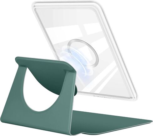 360 درجة دوارة حقيقية لـ 6 "Kindle (الجيل الحادي عشر -2024) ، تصميم حامل مغناطيسي قابل للانفصال واقي قابلة للتعديل واضحة مع النوم/الاستيقاظ التلقائي ، الأخضر الداكن in Saudi Arabia