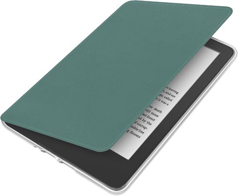 360 درجة دوارة حقيقية لـ 6 "Kindle (الجيل الحادي عشر -2024) ، تصميم حامل مغناطيسي قابل للانفصال واقي قابلة للتعديل واضحة مع النوم/الاستيقاظ التلقائي ، الأخضر الداكن in Saudi Arabia