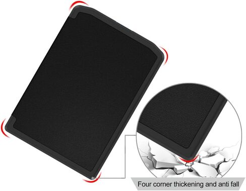 Custer Case Compatible for Pocketbook Verse Pro PB629 PB634,Ultra-Thin PU-Leather Hard Shell Cover - Black in Saudi Arabia