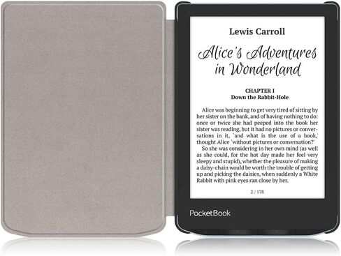 Custer Case Compatible for Pocketbook Verse Pro PB629 PB634,Ultra-Thin PU-Leather Hard Shell Cover - Black in Saudi Arabia