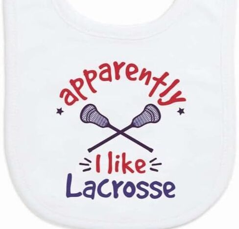 ChalkTalkSPORTS Lacrosse Baby Bib - Soft Microfiber - Lacrosse Baby Gift in Kuwait