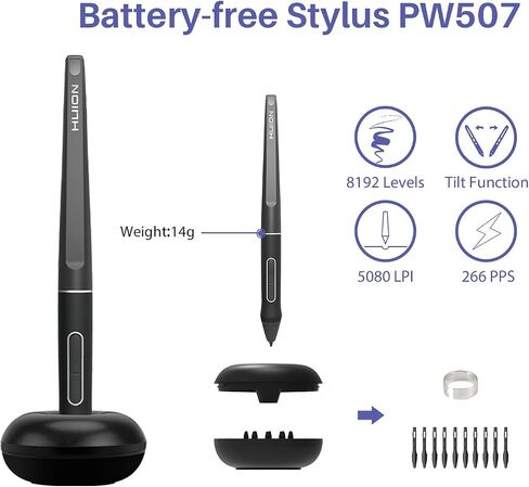 HUION KAMVAS Pro 16 Graphics Drawing Tablet with Screen Full-Laminated Graphics Monitor with 6 Hot Keys Touch Bar, Keydial Remote Bluetooth Programmable Keypad, 15.6inch Graphic Tablet in Saudi Arabia