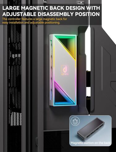 Uphere Art Argb PWM Fan Hub Controller-من 1 إلى 12 شريحة من المروحة ، تصميم مرآة Infinity ، التحكم في سرعة باك لعشاق 3-pin/4-pin ، مدعوم من SATA ، لا 5 فولت 3-دبوس مطلوب لبناء RGB مخصص ، p12pargbbk in Saudi Arabia