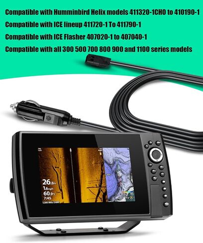 12V DC Power Cord Fit for Humminbird Helix 5 Fish Finders 5/7/8/9/10/12/15 ICE Helix and ICE Flasher Series, 9.8FT Charger Cable in Saudi Arabia