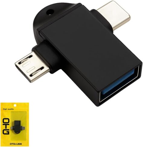 2 في 1 OTG محول USB 3.0 أنثى إلى موصل MICRO USB و TYPE-C الذكور مع 5 جيجابت في الثانية نقل البيانات عالي السرعة OTG لقرص U ، الماوس ، الكمبيوتر المحمول ، هواتف أندرويد وأجهزة اللوحات in Kuwait