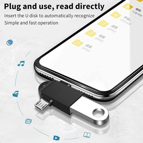 2 في 1 OTG محول USB 3.0 أنثى إلى موصل MICRO USB و TYPE-C الذكور مع 5 جيجابت في الثانية نقل البيانات عالي السرعة OTG لقرص U ، الماوس ، الكمبيوتر المحمول ، هواتف أندرويد وأجهزة اللوحات in Kuwait