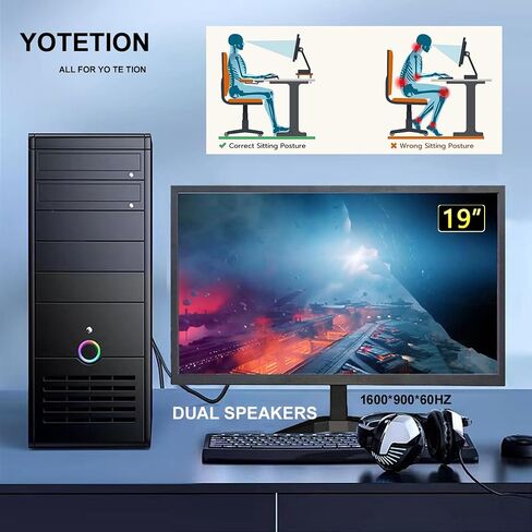19 بوصة HD (1440 × 900) شاشة ، معدل تحديث 60 هرتز ، HDMI X1 ، VGA X1 ، شاشة رقيقة صغيرة لأجهزة الكمبيوتر المحمولة وأجهزة الكمبيوتر وسطح المكتب ، شاشة LED ، اتصال VGA/HDMI. Vesa: 75 * 75mm in Kuwait