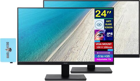 acer 24" FHD IPS Monitor with Integrated Speakers, VESA Mount in Saudi Arabia