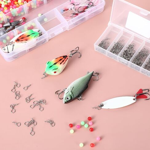 250pcs Fly Fishing Snaps Stainless Steel Fishing Clips 5 Sizes Quick Replace Lure Snaps No Knot Fast Snap Lure Connector for Flies Hooks Jigs Lures Terminal Tackle(Silver) in Saudi Arabia
