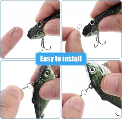 250pcs Fly Fishing Snaps Stainless Steel Fishing Clips 5 Sizes Quick Replace Lure Snaps No Knot Fast Snap Lure Connector for Flies Hooks Jigs Lures Terminal Tackle(Silver) in Saudi Arabia
